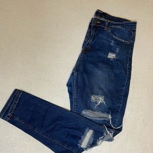 Dark Blue Ripped Jeans